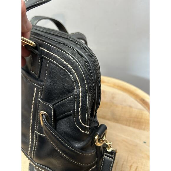 BOC Born Concepts Adjustable Crossbody Purse Black Faux Leather Zip Closure - Picture 4 of 16